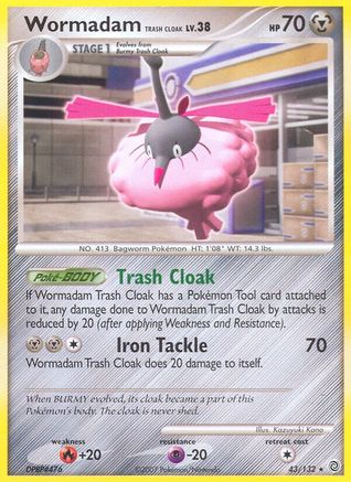 Wormadam Trash Cloak (43/132) [Diamond & Pearl: Secret Wonders] Reverse Holofoil