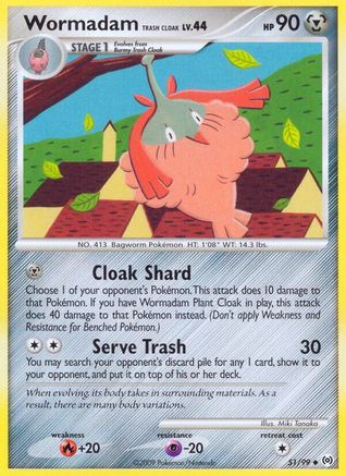 Wormadam Trash Cloak (51/99) [Platinum: Arceus] Reverse Holofoil