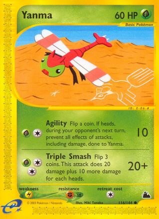 Yanma (116/144) [Skyridge] Reverse Holofoil