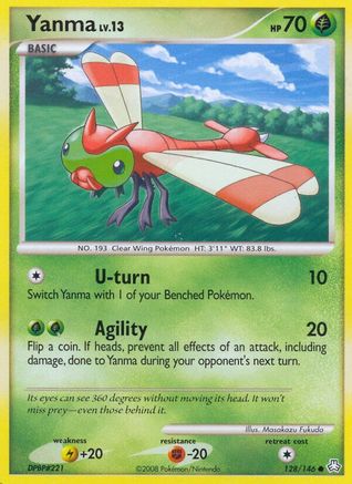 Yanma (128/146) [Diamond & Pearl: Legends Awakened] Reverse Holofoil