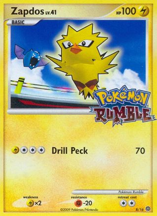 Zapdos (8/16) [Pokémon Rumble] Holofoil