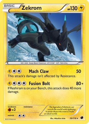Zekrom (39/116) [Black & White: Plasma Freeze] Reverse Holofoil