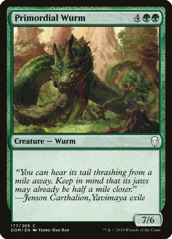 Primordial Wurm [Dominaria] Foil