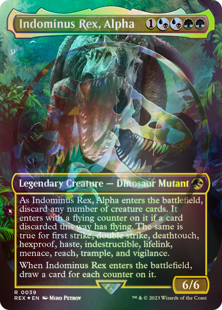 Indominus Rex, Alpha (Borderless) (Emblem)  [Jurassic World Collection] (Borderless) Foil