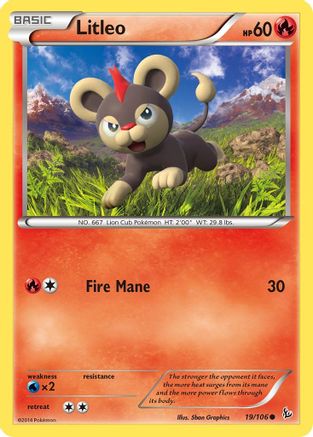 Litleo (19/106) [XY: Flashfire] Reverse Holofoil