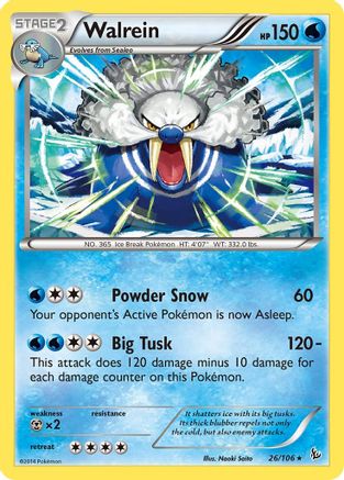 Walrein (26/106) [XY: Flashfire] Reverse Holofoil