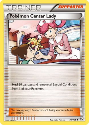 Pokemon Center Lady (93/106) [XY: Flashfire] Reverse Holofoil