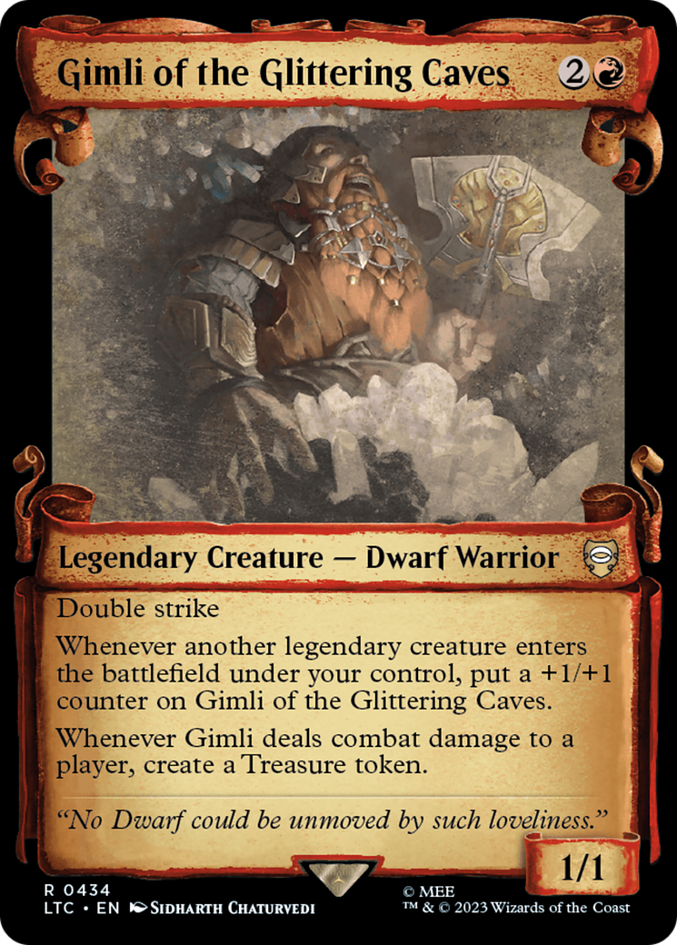 Gimli of the Glittering Caves [The Lord of the Rings: Tales of Middle-Earth Commander Showcase Scrolls] Foil