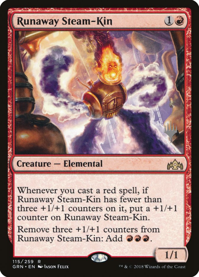 Runaway Steam-Kin (Promo Pack) [Guilds of Ravnica Promos] Foil