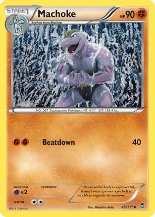 Machoke (45/111) [XY: Furious Fists] Reverse Holofoil