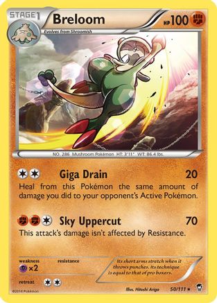 Breloom (50/111) [XY: Furious Fists] Reverse Holofoil