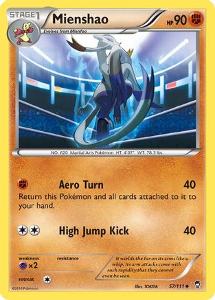 Mienshao (57/111) [XY: Furious Fists] Reverse Holofoil