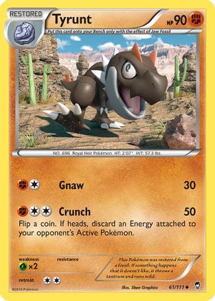 Tyrunt (61/111) [XY: Furious Fists] Reverse Holofoil