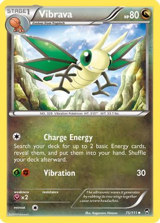 Vibrava (75/111) [XY: Furious Fists] Reverse Holofoil