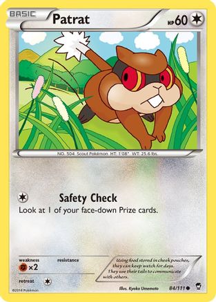 Patrat (84/111) [XY: Furious Fists] Reverse Holofoil