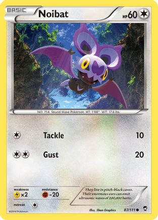 Noibat (87/111) [XY: Furious Fists] Reverse Holofoil