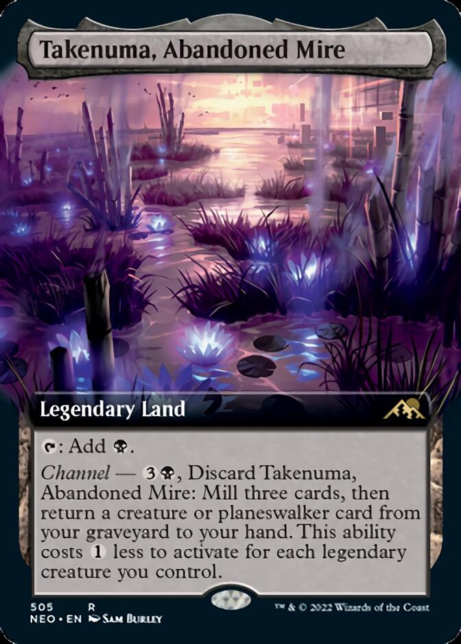Takenuma, Abandoned Mire (Extended Art) [Kamigawa: Neon Dynasty] Foil