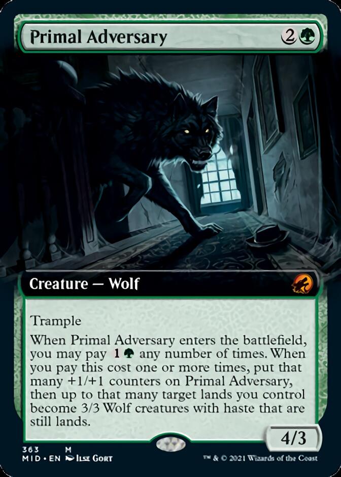 Primal Adversary (Extended Art) [Innistrad: Midnight Hunt] Foil