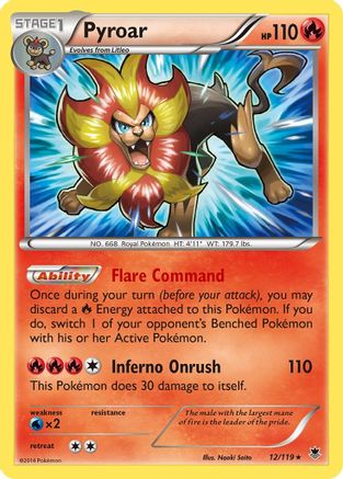 Pyroar (12/119) [XY: Phantom Forces] Reverse Holofoil