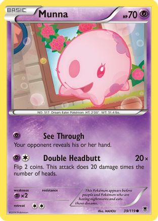Munna (39/119) [XY: Phantom Forces] Reverse Holofoil