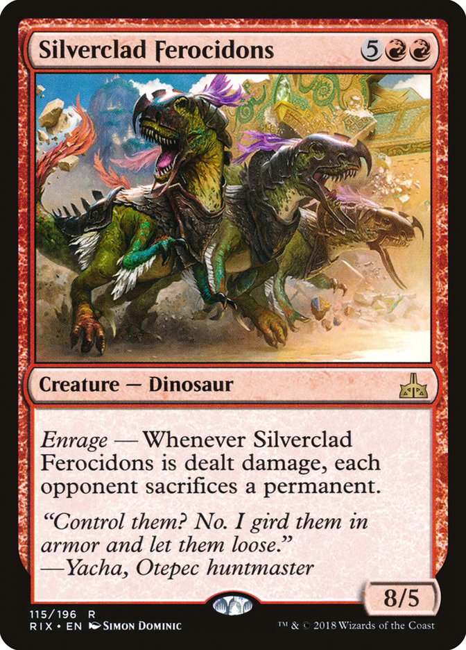 Silverclad Ferocidons [Rivals of Ixalan] Foil