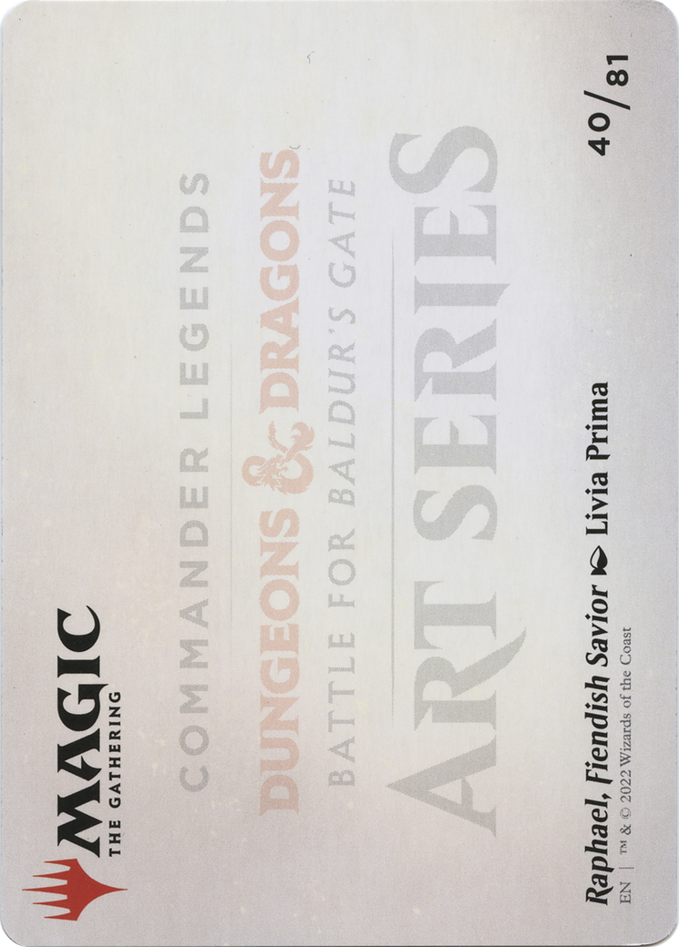 Raphael, Fiendish Savior // Raphael, Fiendish Savior  [Battle for Baldur's Gate Art Series] (Borderless)