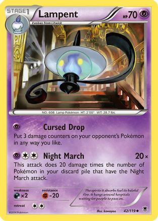 Lampent (42/119) [XY: Phantom Forces] Reverse Holofoil