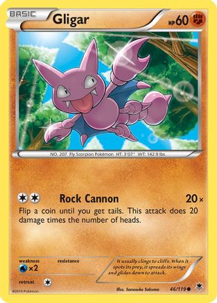 Gligar (46/119) [XY: Phantom Forces] Reverse Holofoil