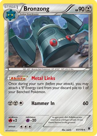 Bronzong (61/119) [XY: Phantom Forces] Reverse Holofoil