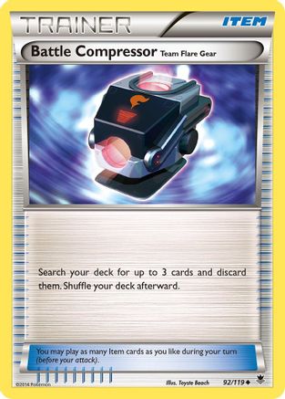 Battle Compressor Team Flare Gear (92/119) [XY: Phantom Forces] Reverse Holofoil