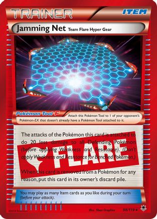 Jamming Net Team Flare Hyper Gear (98/119) [XY: Phantom Forces] Reverse Holofoil