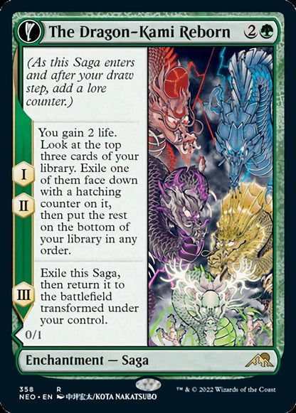 The Dragon-Kami Reborn // Dragon-Kami's Egg (Showcase Soft Glow) [Kamigawa: Neon Dynasty] Foil