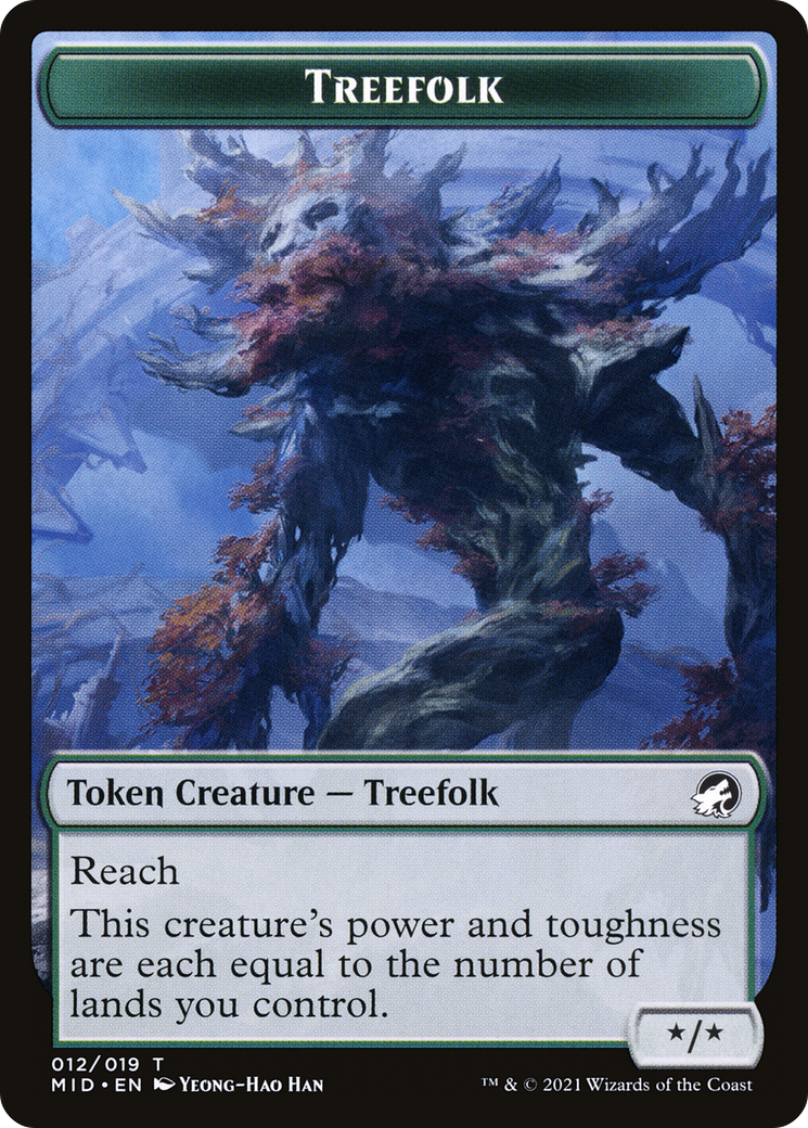 Treefolk  [Innistrad: Midnight Hunt Tokens] Foil