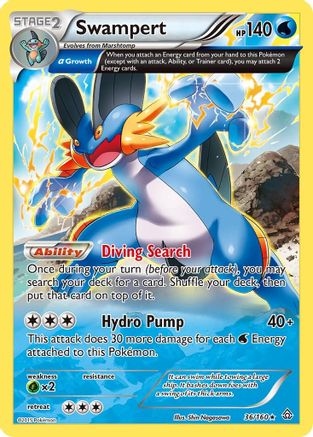 Swampert (36/160) [XY: Primal Clash] Reverse Holofoil