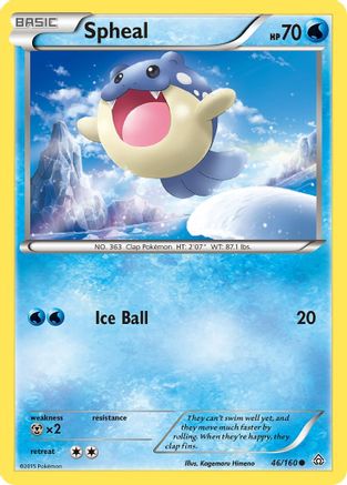 Spheal (46/160) [XY: Primal Clash] Reverse Holofoil