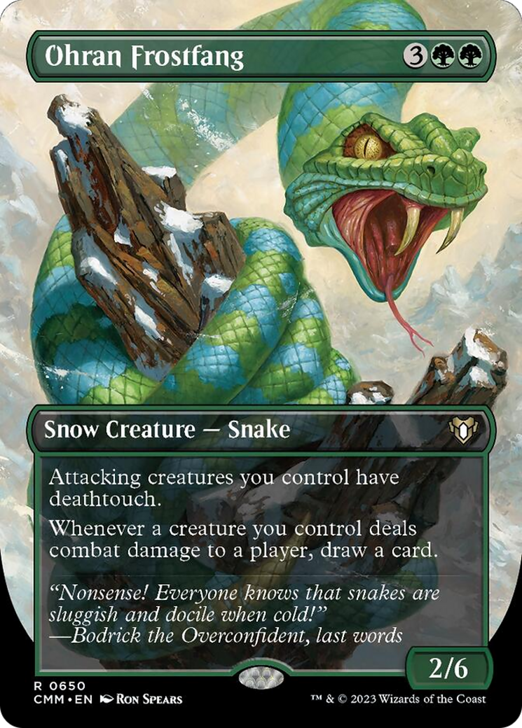 Ohran Frostfang (Borderless Alternate Art) [Commander Masters] Foil