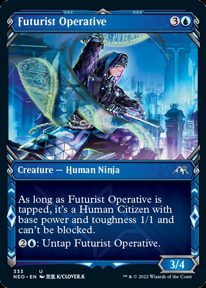 Futurist Operative (Showcase Ninja) [Kamigawa: Neon Dynasty] Foil