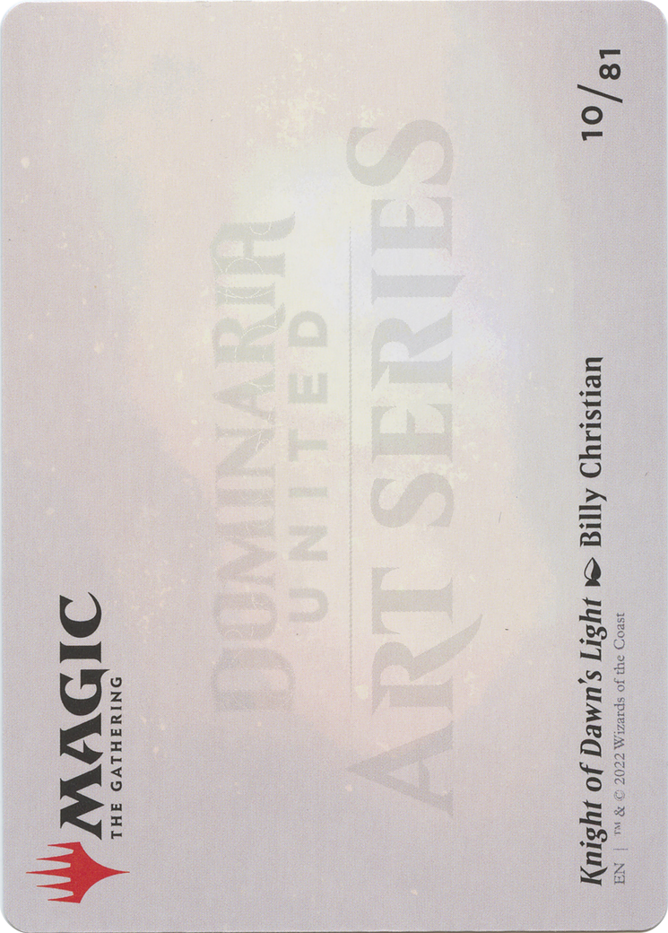 Knight of Dawn's Light // Knight of Dawn's Light  [Dominaria United Art Series] (Borderless) Foil