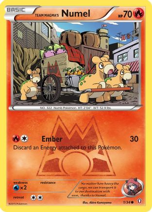 Team Magma's Numel (1/34) [XY: Double Crisis] Reverse Holofoil