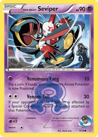 Team Aqua's Seviper (9/34) [XY: Double Crisis] Reverse Holofoil