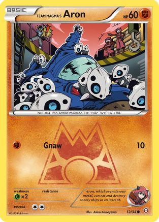 Team Magma's Aron (12/34) [XY: Double Crisis] Reverse Holofoil