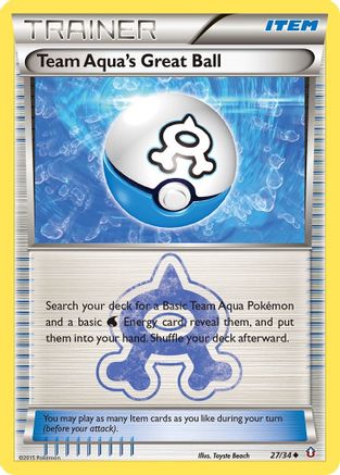 Team Aqua's Great Ball (27/34) [XY: Double Crisis] Reverse Holofoil