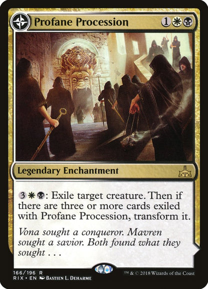 Profane Procession // Tomb of the Dusk Rose [Rivals of Ixalan] Foil
