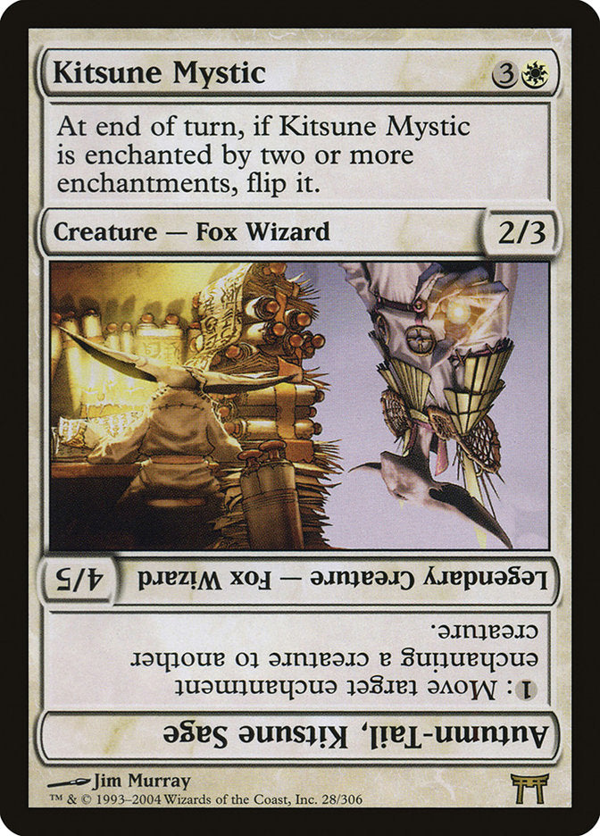 Kitsune Mystic // Autumn-Tail, Kitsune Sage [Champions of Kamigawa] Foil