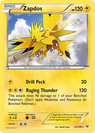 Zapdos (23/108) [XY: Roaring Skies] Reverse Holofoil