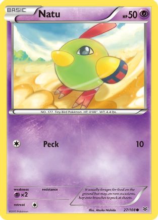 Natu (27/108) [XY: Roaring Skies] Reverse Holofoil
