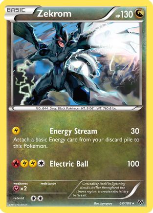 Zekrom (64/108) [XY: Roaring Skies] Reverse Holofoil