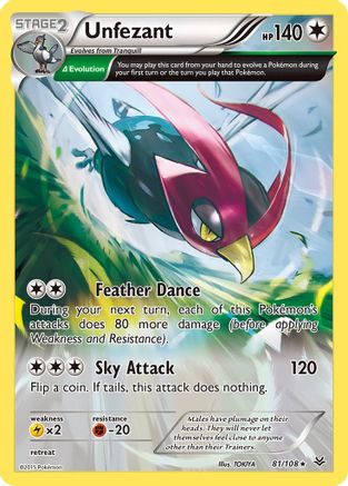 Unfezant (81/108) [XY: Roaring Skies] Reverse Holofoil