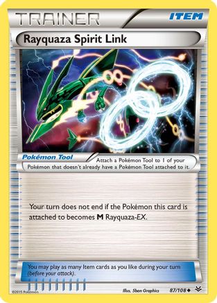 Rayquaza Spirit Link (87/108) [XY: Roaring Skies] Reverse Holofoil