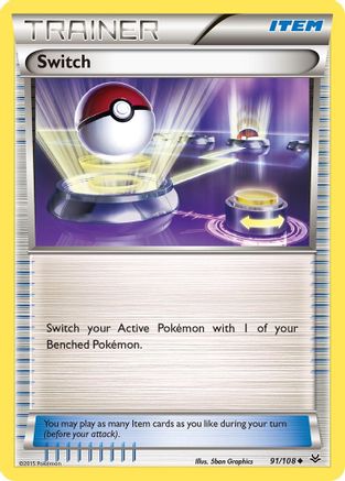 Switch (91/108) [XY: Roaring Skies] Reverse Holofoil